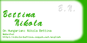 bettina nikola business card